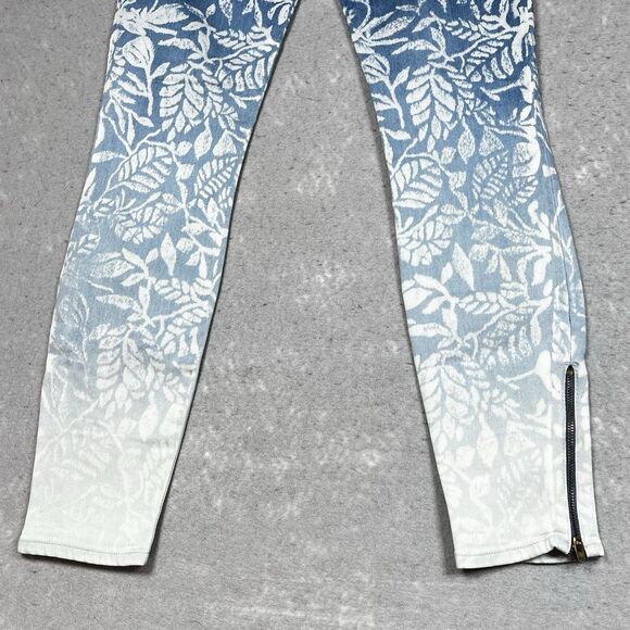 Mother Jeans Womens Size 25 Looker Ankle Zip Magical Flowers in Forest of Dreams - Picture 9 of 15